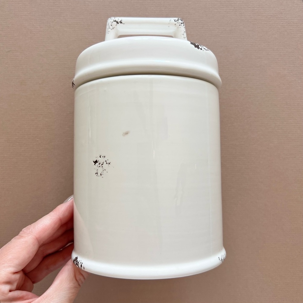 Coffee Ceramic Canister w Lid - Picture 6 of 8